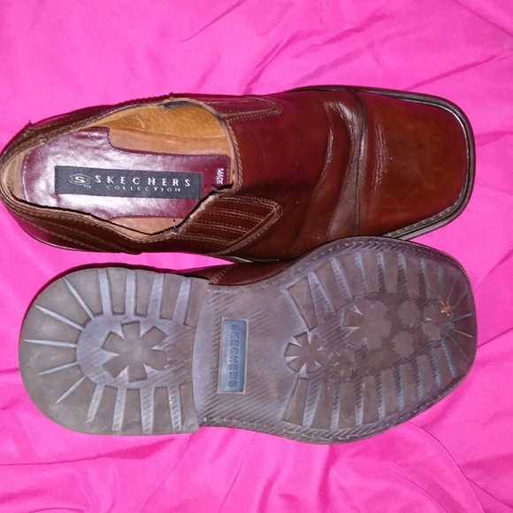 Mens Sketchers Leather loafer - Picture 2 of 5